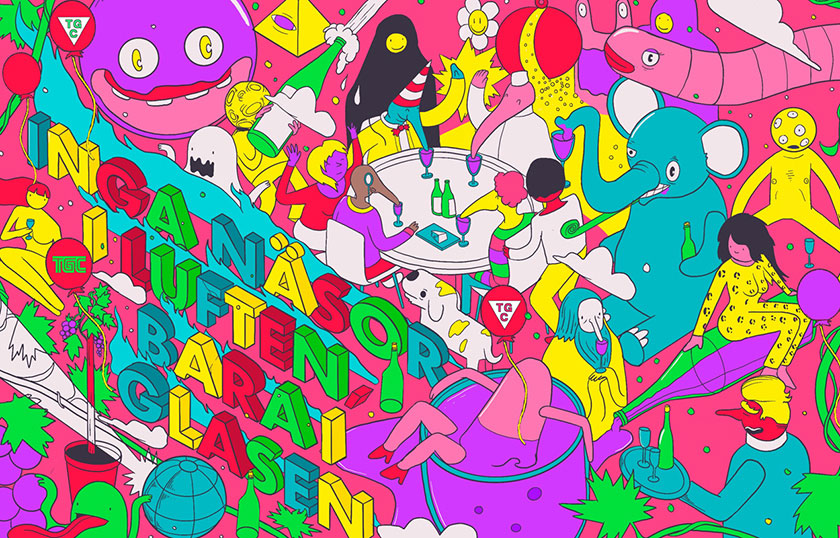 Illustrated image of the grape collective